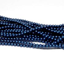 Glass Pearl Egyptian Blue Satin 2mm