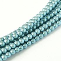 Pearl Shell Silver Blue 4mm