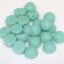 2-Hole-Cabochon Opaque Turquoise  Picasso