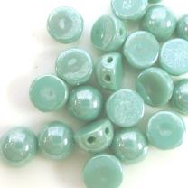 2-Hole-Cabochon Crystal Mint Luster