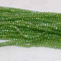 Glasstrang Matted Emerald AB 2mm
