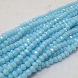 Glasstrang Opaque Turquoise Luster 6mm