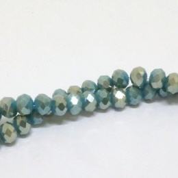 Glasstrang Opaque Turquoise Luster 6mm