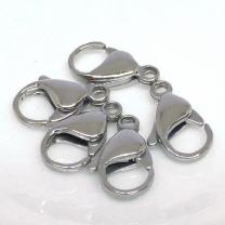 Feder- Ring mit Öse Silber