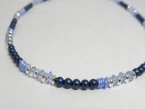 Kette O-Beads Schwarz Blau